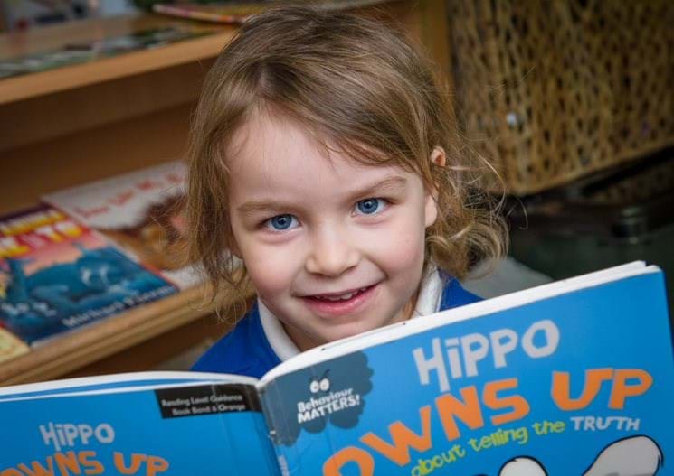 Pri Broadclyst Smiling Girl Hippo Book FAVE