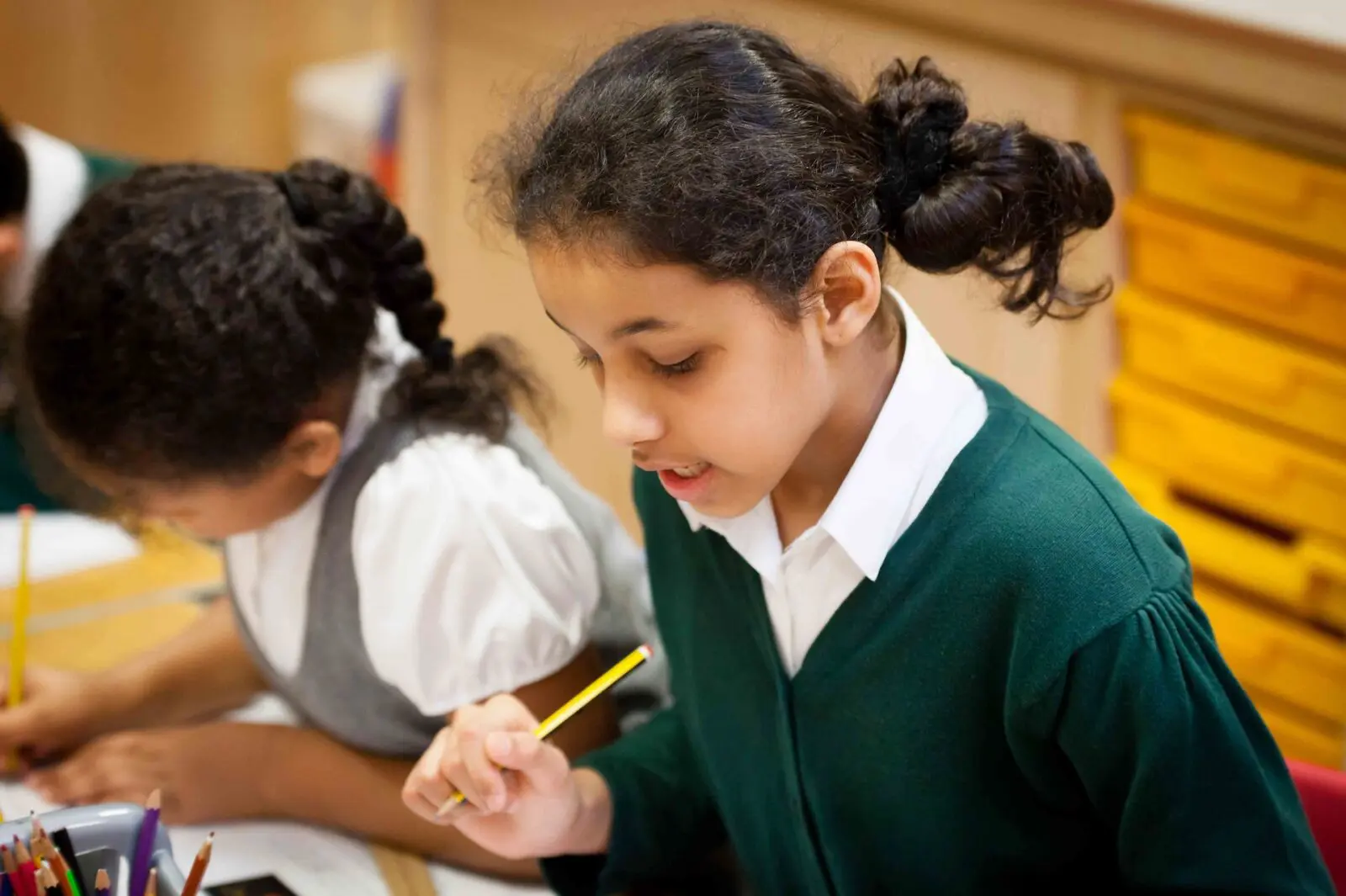 Student working