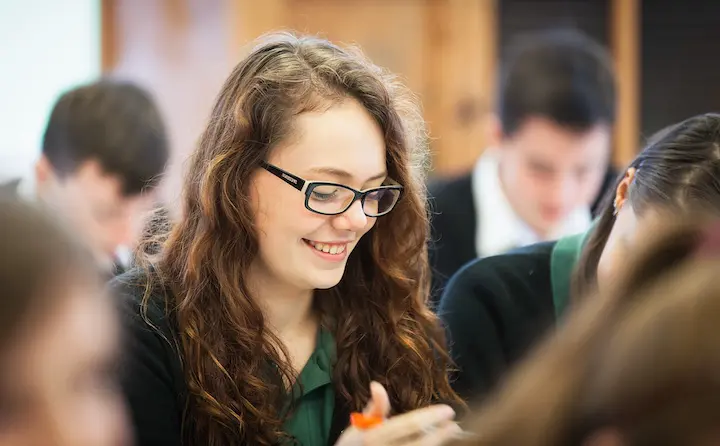 Student in classroom
